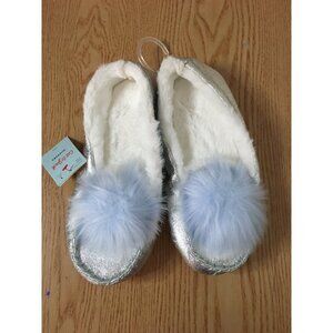 New Girls Plushy Pomp-pomp Slippers Size 4-5